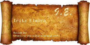 Iritz Elmira névjegykártya